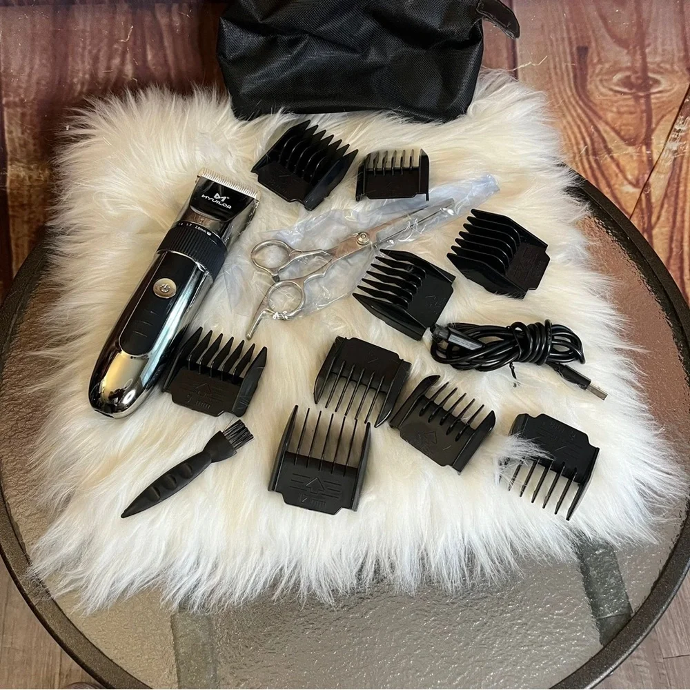 Myuilor Dog Grooming Clipper Kit Cordless Pet Hair Trimmer w Guards Scissors